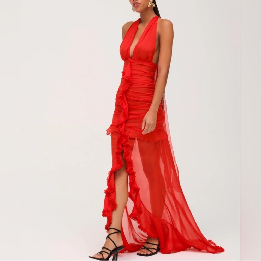 NWT FOR LOVE AND LEMONS KATYA SILK DRESS